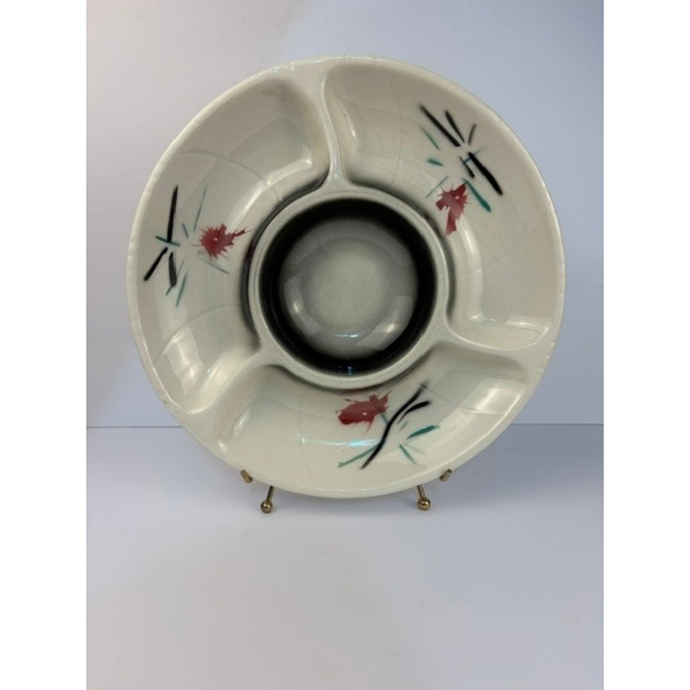 Lane & Co Van Nuys CA Pottery 3060 Chip Dip Server Mid Century Modern Atomic